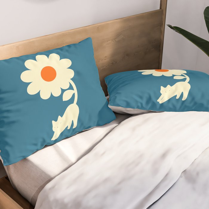 Cat and Plant 67 Pillow Sham Gallery Image 2