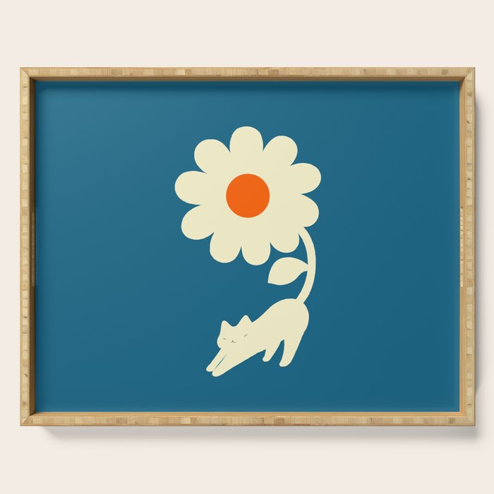 Cat and Plant 67 Serving Tray Gallery Image 1