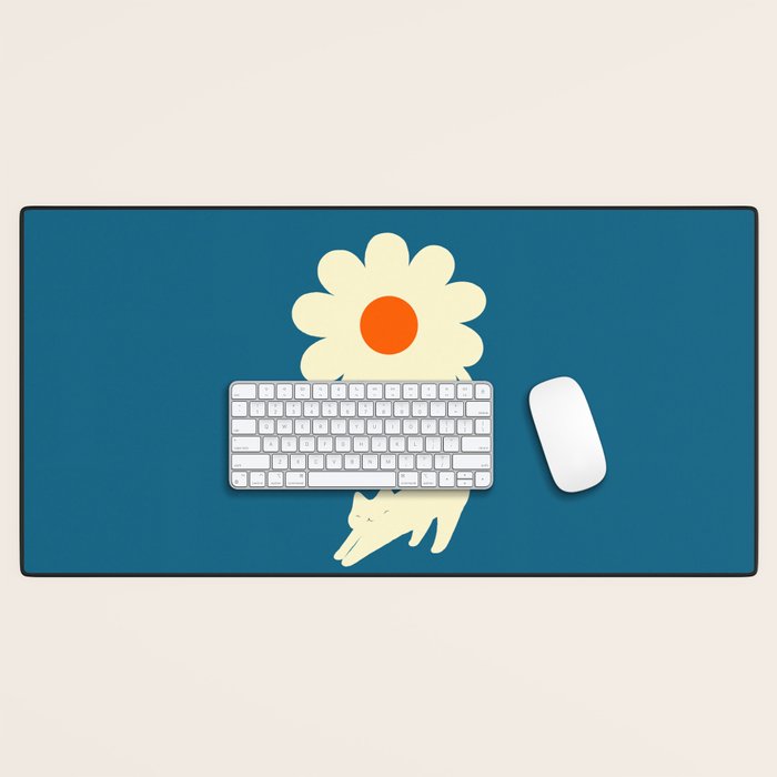 Cat and Plant 67 Desk Mat Gallery Image 1