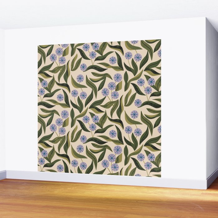 Periwinkle Plant Wall Mural Gallery Image 2