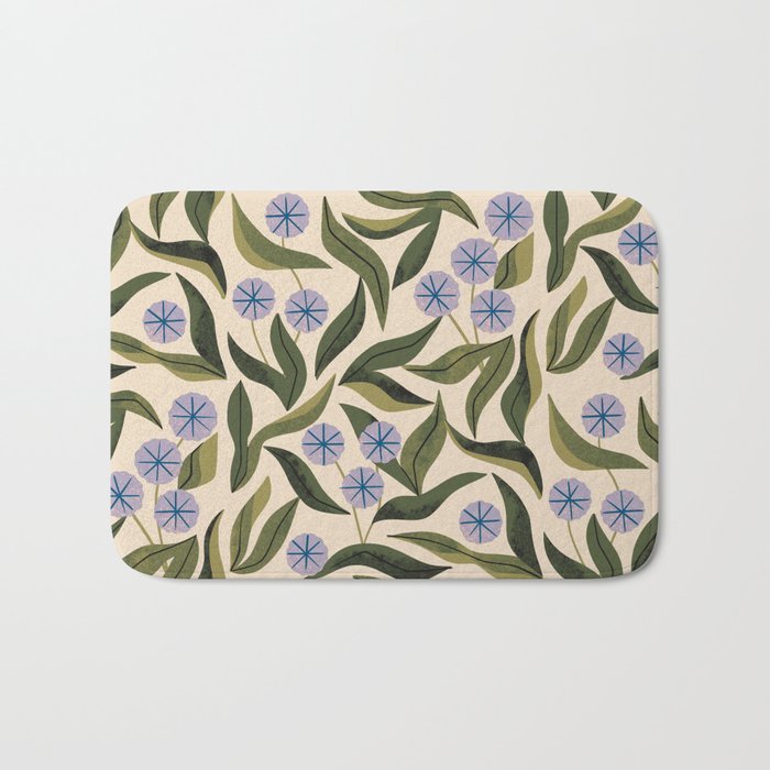 Periwinkle Plant Bath Mat Gallery Image 1