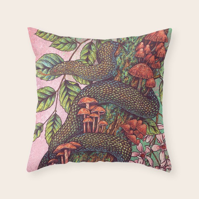Year of the Snake 2025 Throw Pillow Gallery Image 1