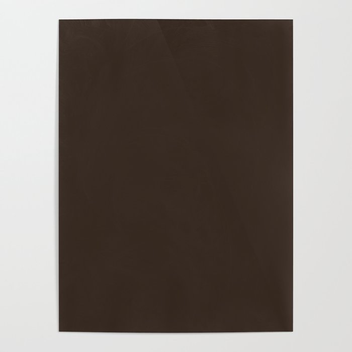 COCOA BROWN SOLID COLOR Dark Chocolate Plain Pattern  Poster Gallery Image 4