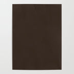 COCOA BROWN SOLID COLOR Dark Chocolate Plain Pattern  Poster Gallery Image 4