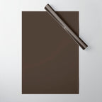 COCOA BROWN SOLID COLOR Dark Chocolate Plain Pattern  Wrapping Paper Gallery Image 1