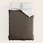 COCOA BROWN SOLID COLOR Dark Chocolate Plain Pattern  Duvet Cover Gallery Image 6
