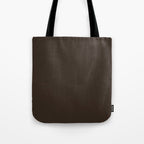 COCOA BROWN SOLID COLOR Dark Chocolate Plain Pattern  Tote Bag Gallery Image 1