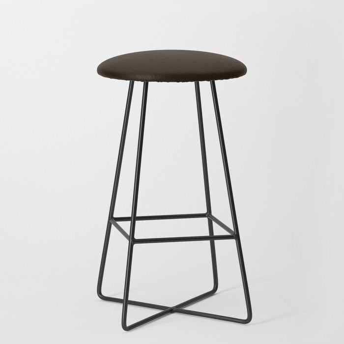COCOA BROWN SOLID COLOR Dark Chocolate Plain Pattern  Stool Gallery Image 1