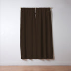 COCOA BROWN SOLID COLOR Dark Chocolate Plain Pattern  Window Curtain Gallery Image 3