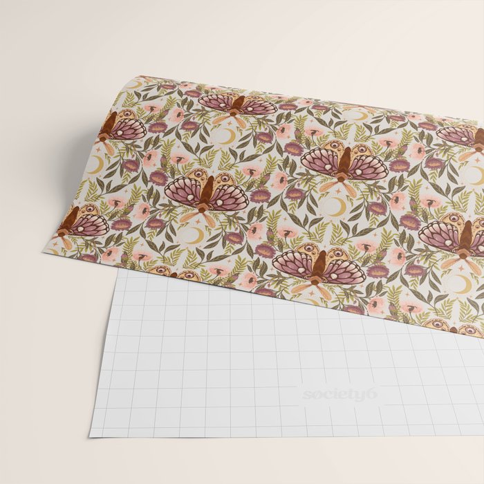 Countryside Garden Moth Wrapping Paper Gallery Image 2