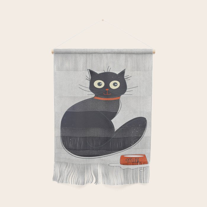 Black Silly Cat  Wall Hanging Gallery Image 1