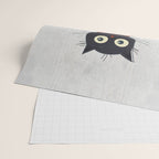 Black Silly Cat  Wrapping Paper Gallery Image 2