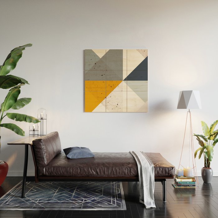 Modern Geometric 17/2 Wood Wall Art Gallery Image 2