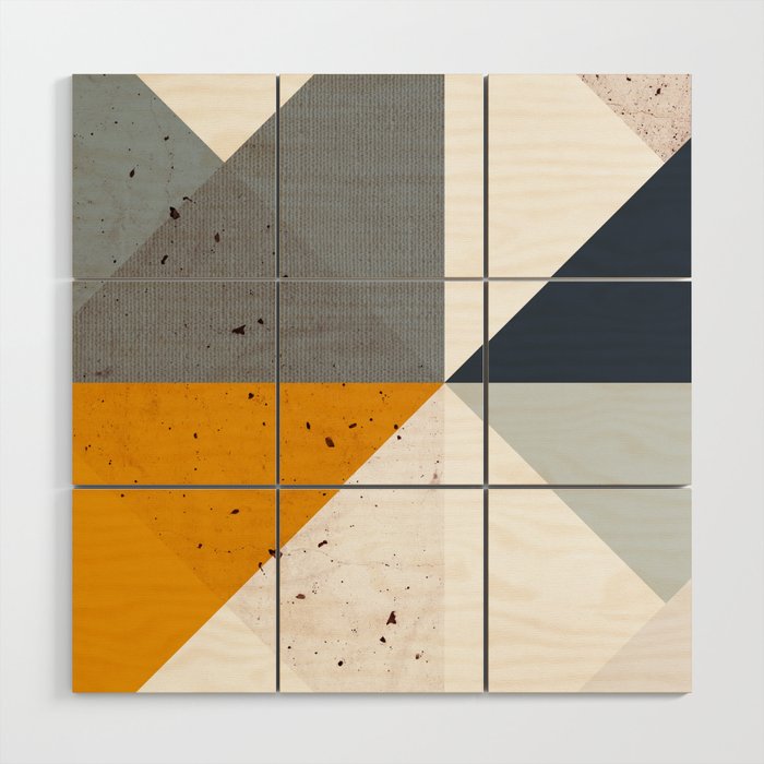 Modern Geometric 17/2 Wood Wall Art Gallery Image 1
