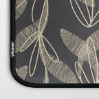 Mid Century Modern Botanical Pattern in Beige and Charcoal Gray Laptop Sleeve Gallery Image 3