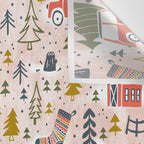 Home For The Holidays Blush Pink Christmas Wall Tapestry Gallery Image 3