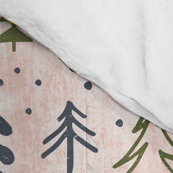 Home For The Holidays Blush Pink Christmas Comforter Gallery Image 4