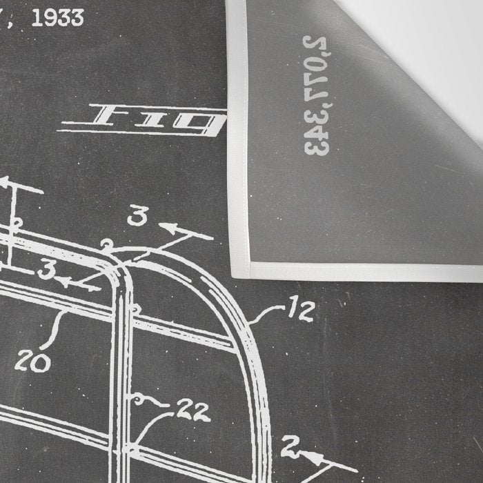 Soccer Patent - Soccer Goal Art - Black Chalkboard Wall Tapestry Gallery Image 3