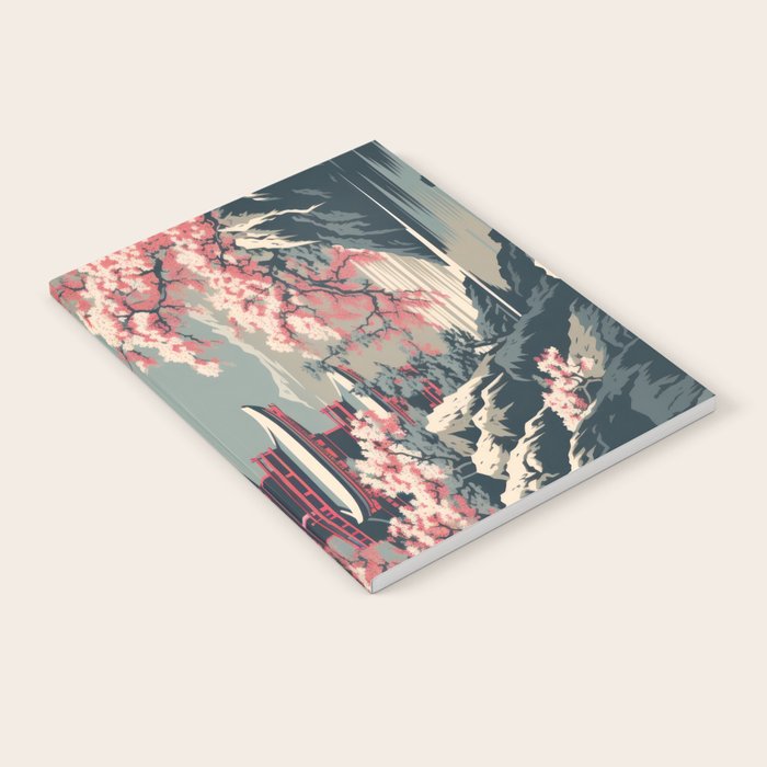 Cherry Blossom Fuji Shrine Notebook Gallery Image 2