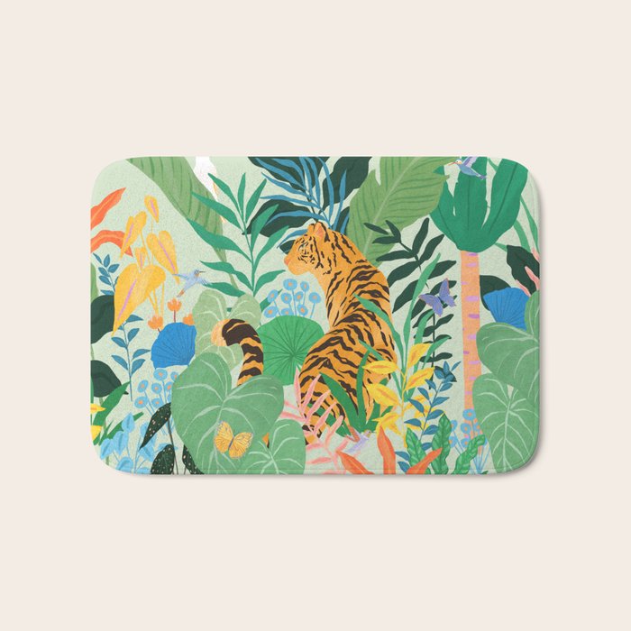 Tiger in Jungle  Bath Mat Gallery Image 1