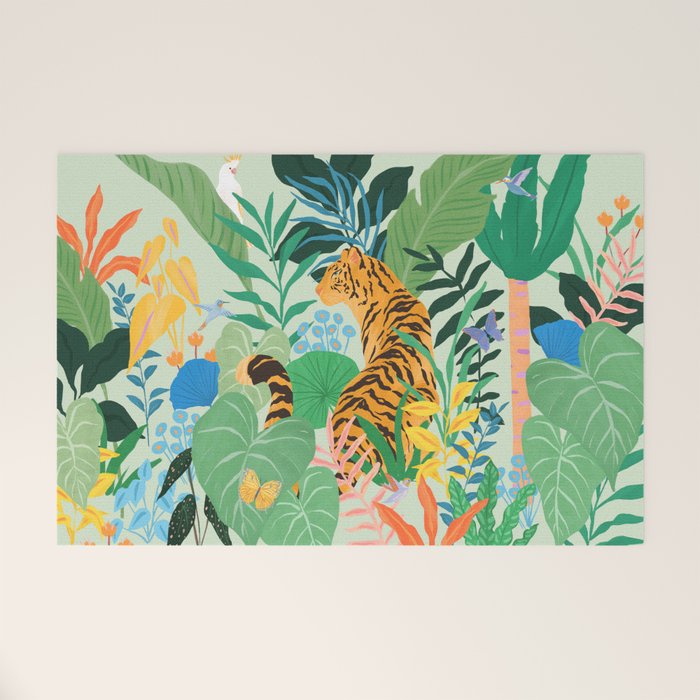 Tiger in Jungle  Welcome Mat Gallery Image 1
