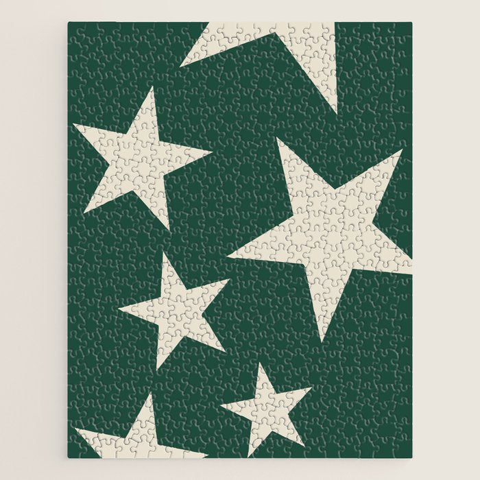 Big Ol Stars Old Money Green Jigsaw Puzzle Gallery Image 1
