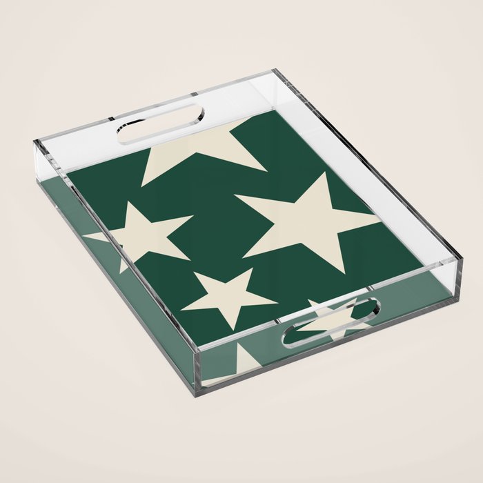 Big Ol Stars Old Money Green Acrylic Tray Gallery Image 1