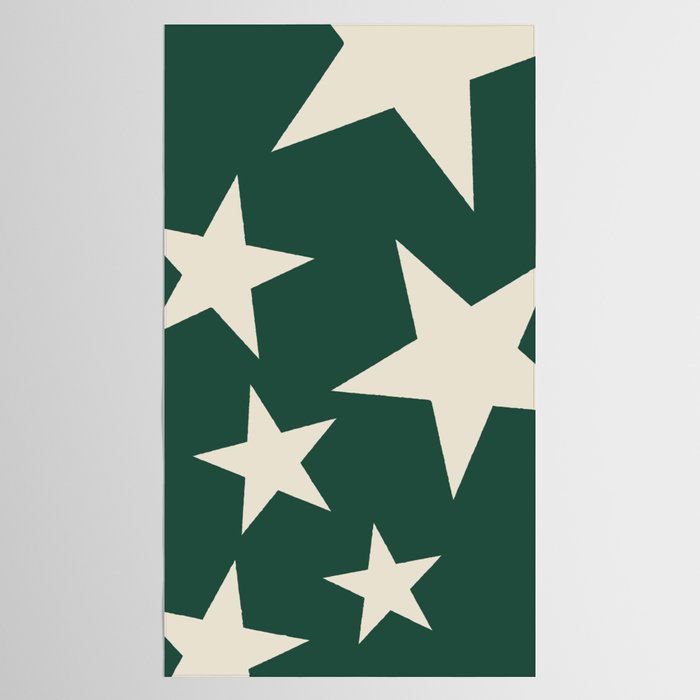 Big Ol Stars Old Money Green Tablecloth Gallery Image 2
