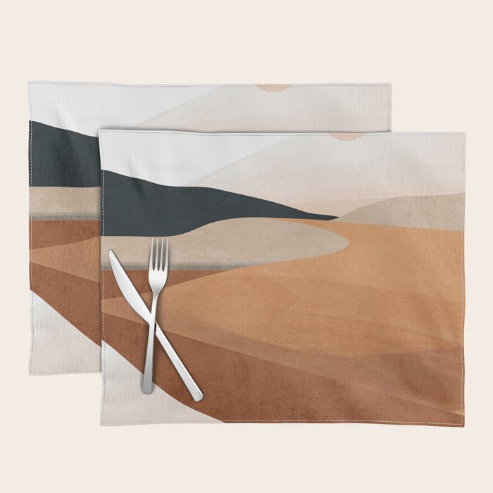 Abstract Art Landscape 41 Terracotta Placemat Gallery Image 1