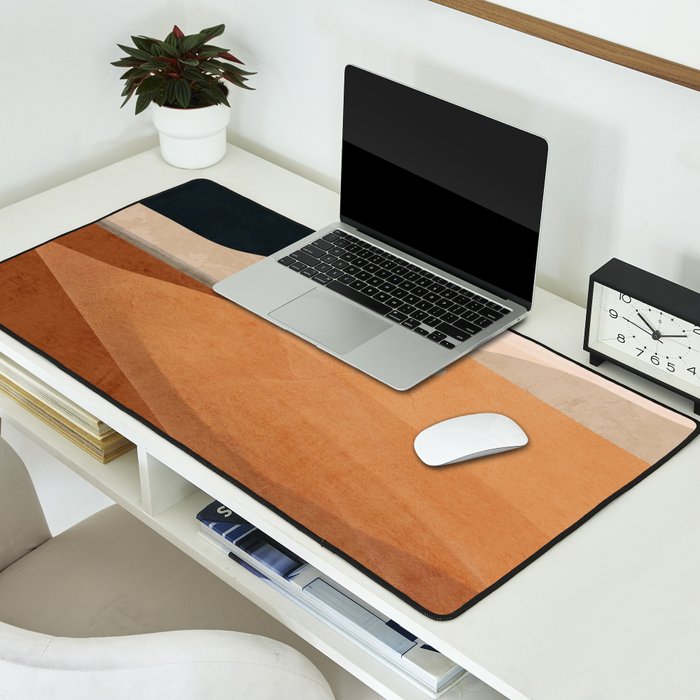 Abstract Art Landscape 41 Terracotta Desk Mat Gallery Image 2