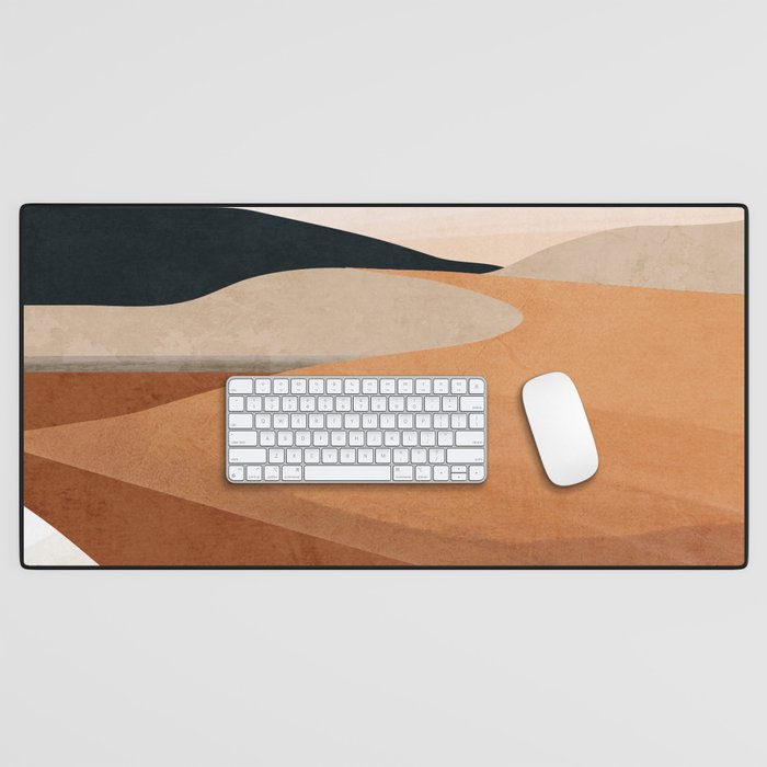 Abstract Art Landscape 41 Terracotta Desk Mat Gallery Image 1
