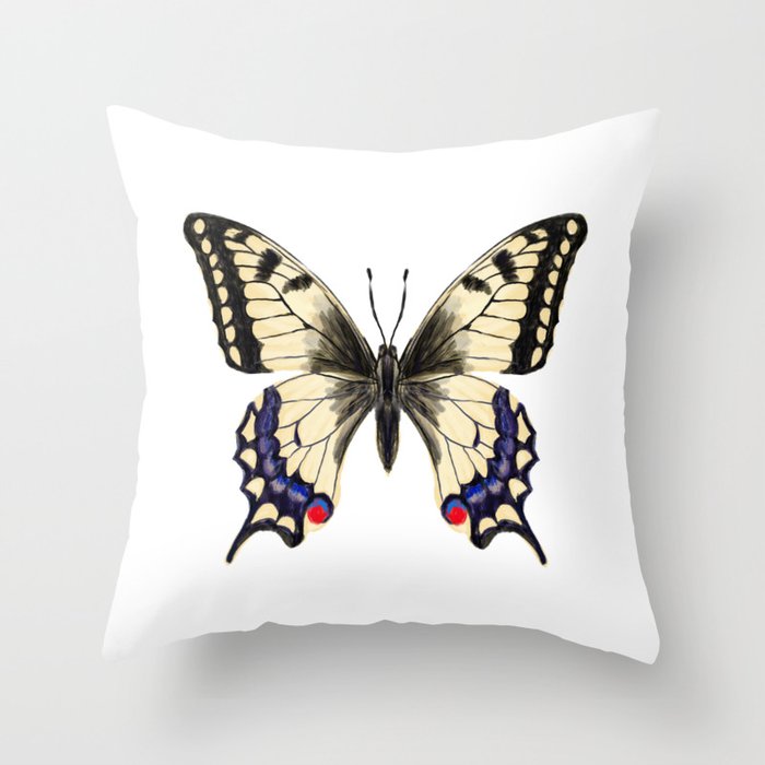 Swallowtail Butterfly - butterfly art, painted butterfly, butterfly design, sweet butterflies Throw Pillow Gallery Image 1