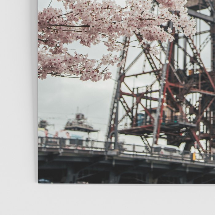 Cherry Blossoms Steel Bridge Portland Poster Gallery Image 3