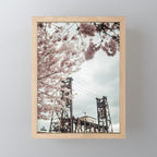 Cherry Blossoms Steel Bridge Portland Mini Art Print Gallery Image 1