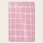 Wavy Plaid Pink Cutting Board Gallery Image 1
