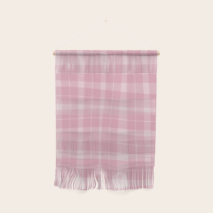 Wavy Plaid Pink Wall Hanging Gallery Image 1