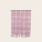 Wavy Plaid Pink Wall Hanging Gallery Image 1