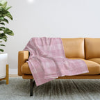 Wavy Plaid Pink Throw Blanket Gallery Image 1