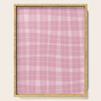 Wavy Plaid Pink Serving Tray Gallery Image 1