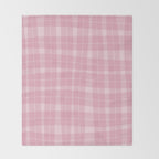 Wavy Plaid Pink Throw Blanket Gallery Image 2