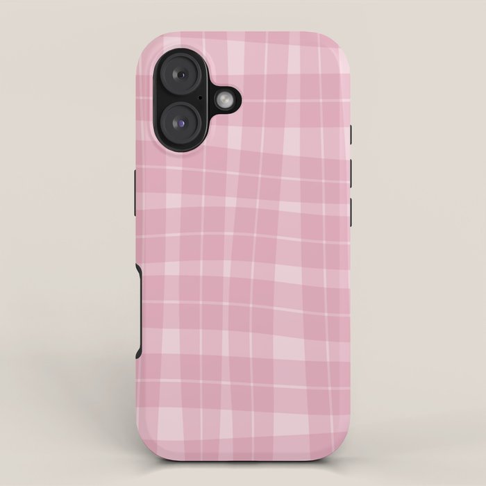 Wavy Plaid Pink iPhone Case Gallery Image 1