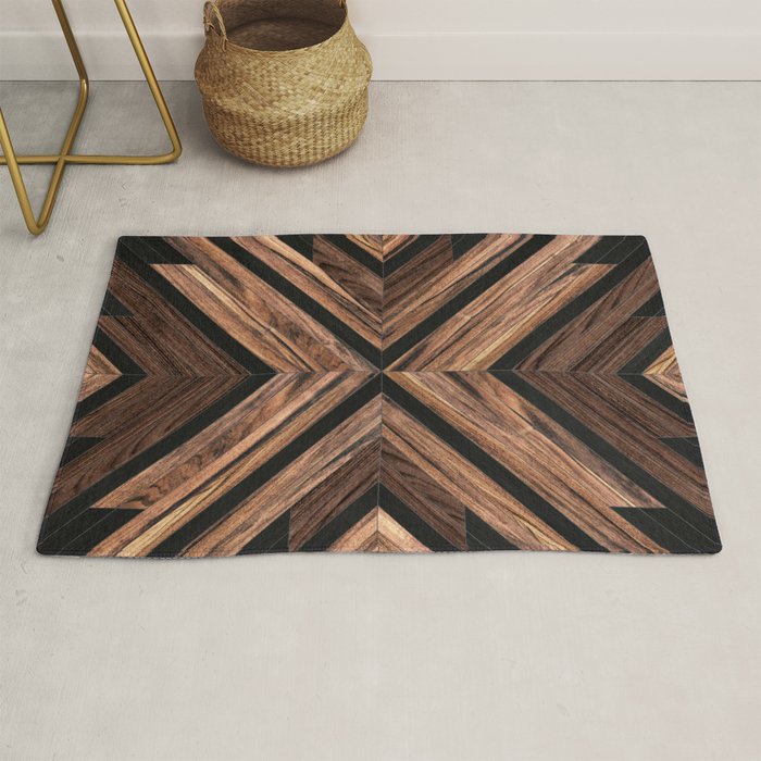 Urban Tribal Pattern No.3 - Wood Rug Gallery Image 1