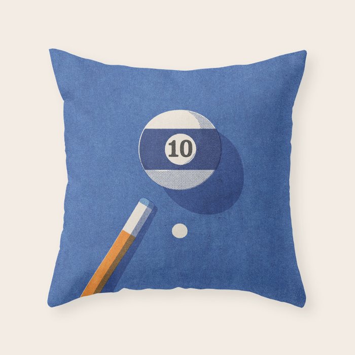 BALLS / Billiards - ball 10 I Throw Pillow Gallery Image 6