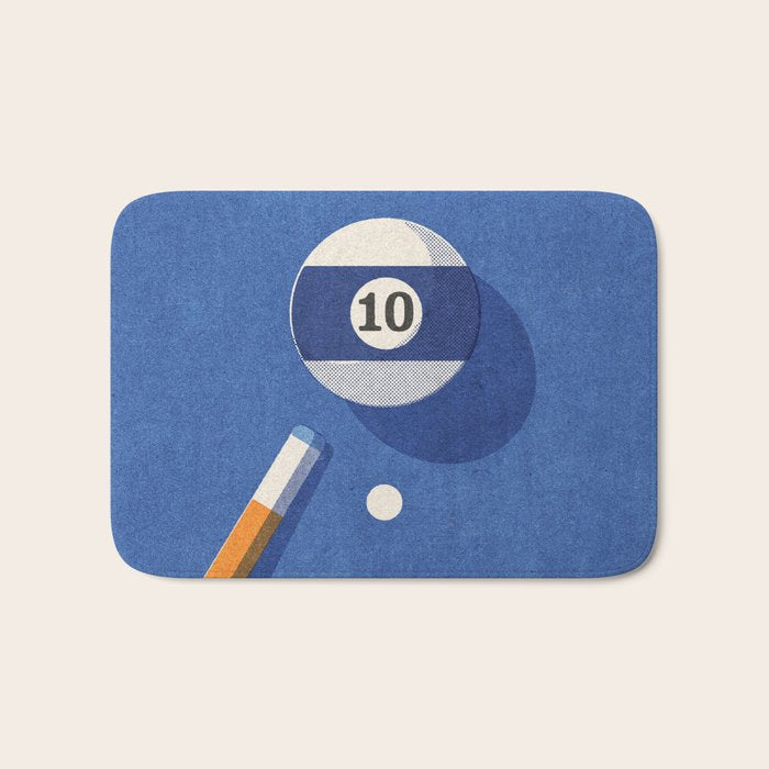 BALLS / Billiards - ball 10 I Bath Mat Gallery Image 1