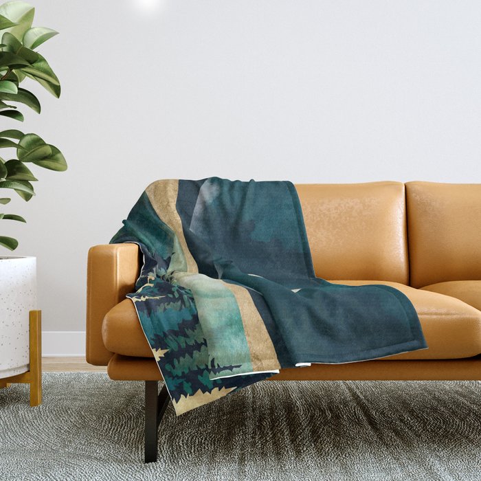 Forest Moon Throw Blanket Gallery Image 1