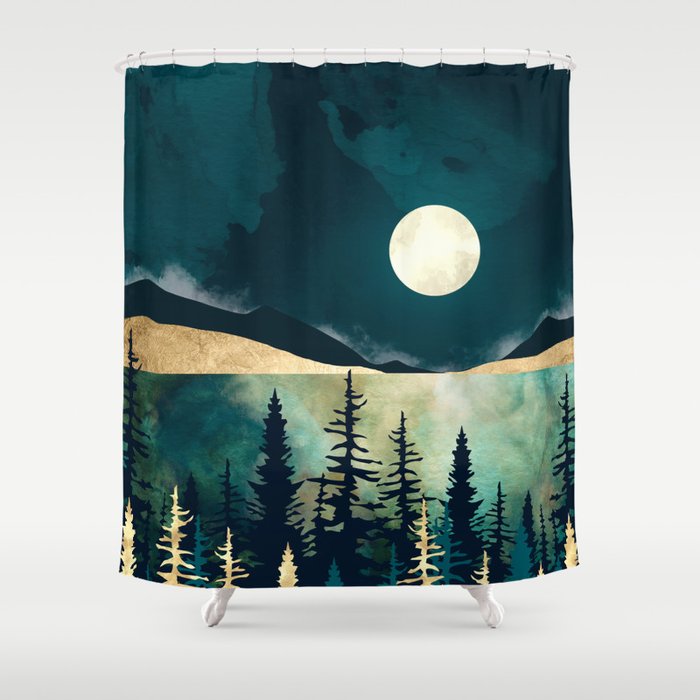 Forest Moon Shower Curtain Gallery Image 1