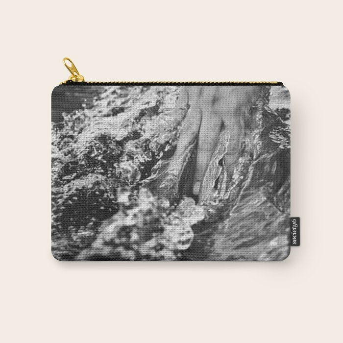 Running hand through the water, under the blue again black and white photograph / art photography Carry All Pouch Gallery Image 1