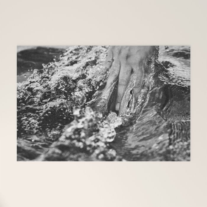 Running hand through the water, under the blue again black and white photograph / art photography Welcome Mat Gallery Image 1