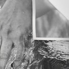 Running hand through the water, under the blue again black and white photograph / art photography Wall Tapestry Gallery Image 3