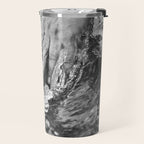 Running hand through the water, under the blue again black and white photograph / art photography Travel Mug Gallery Image 2